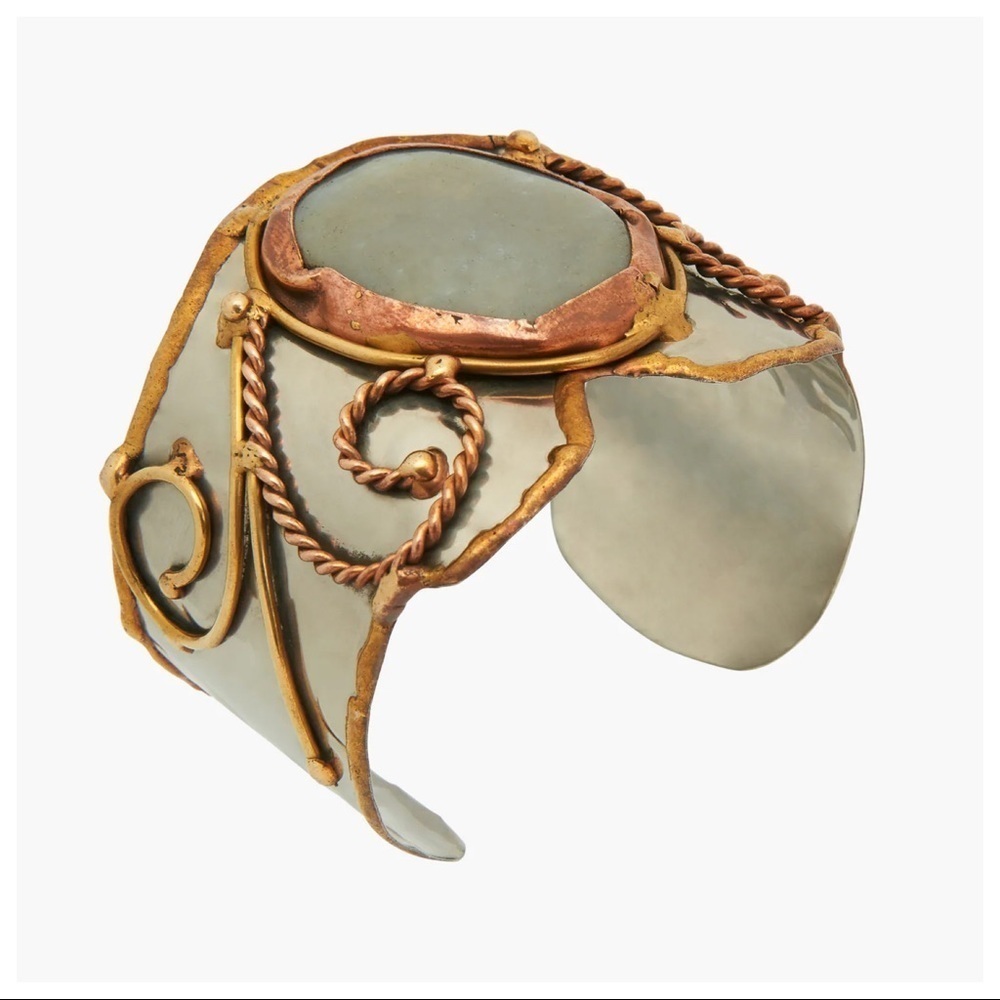 Zara Elegant Gold and Silver Cuff Bracelet